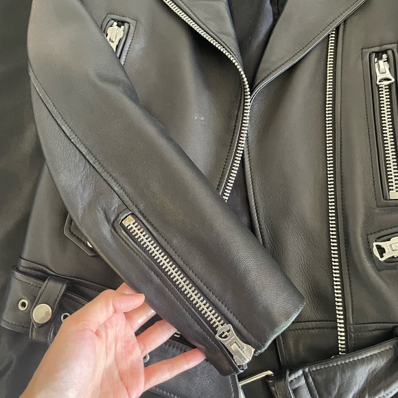 Acne studios black leather jacket - Picture 3 of 8